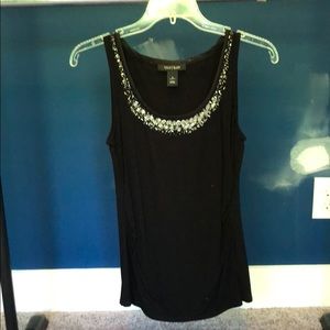 Black embellished tank